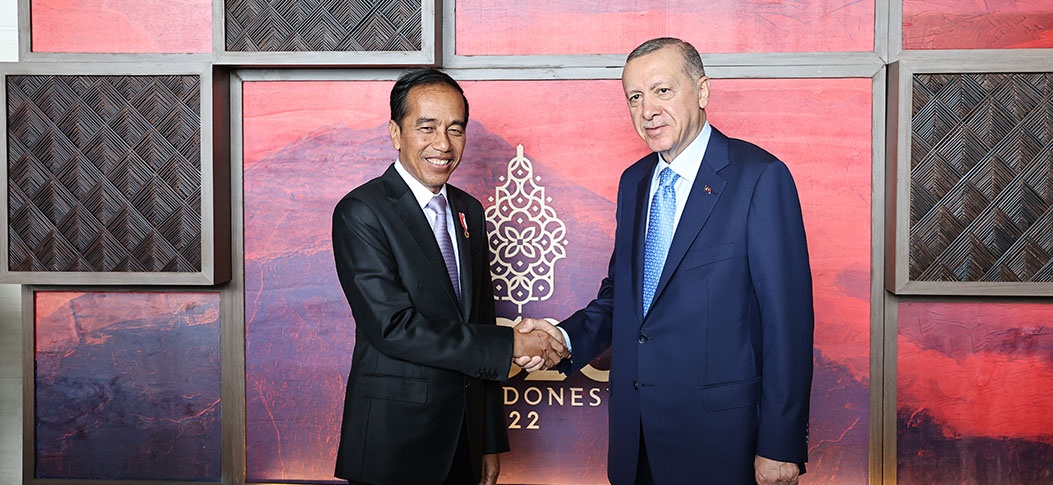 Cumhurbaşkanı Erdoğan, Endonezya Devlet Başkanı Widodo ile bir araya geldi